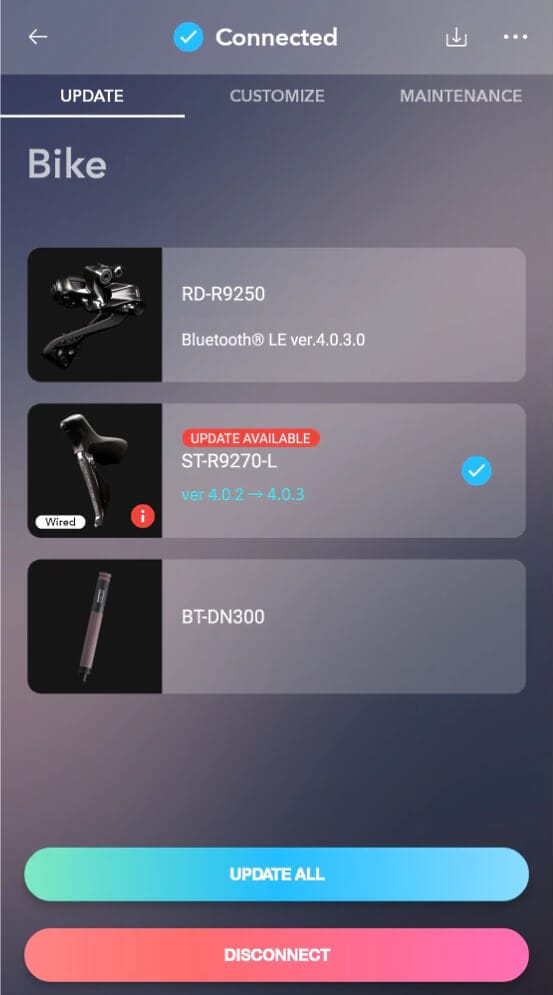You can update shifters if you wire them to the battery