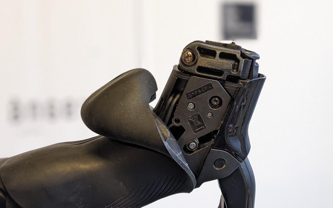 Shifter with the cover pulled back