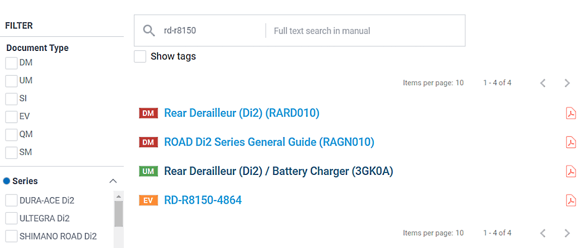Search results