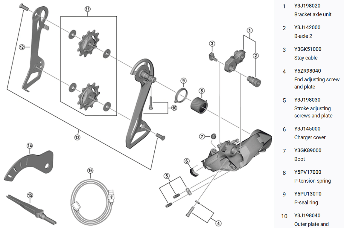Exploded view for RD-R8150
