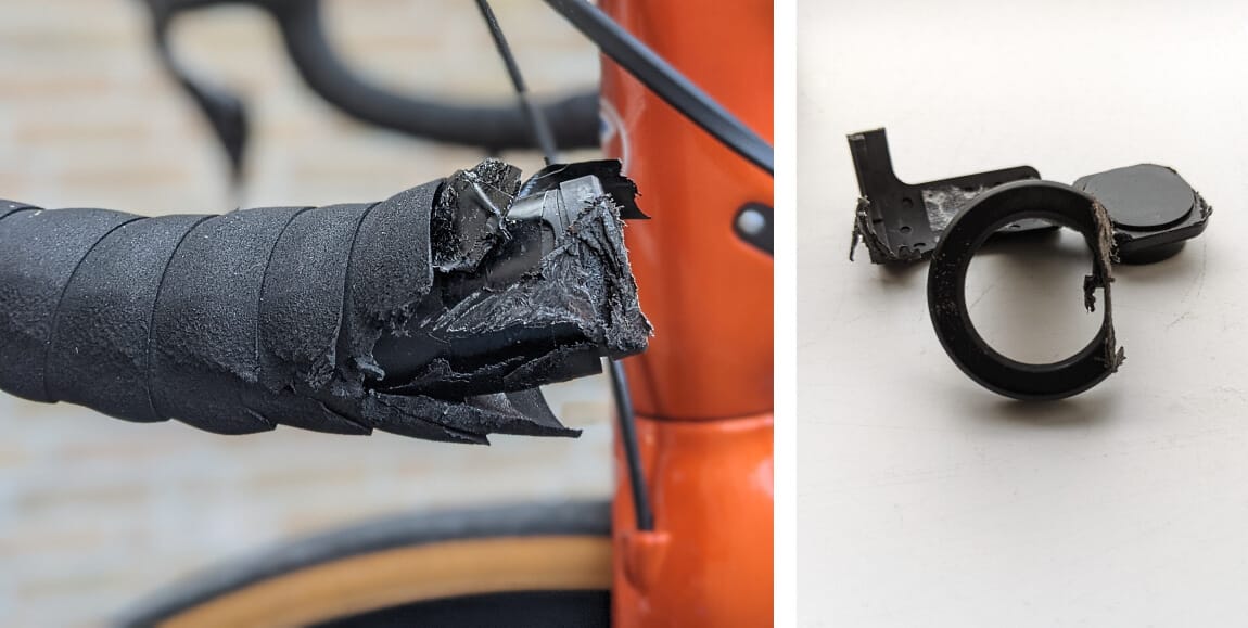 Damaged bar-end 