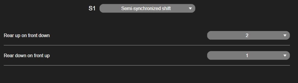 Shift up/down a number of gears