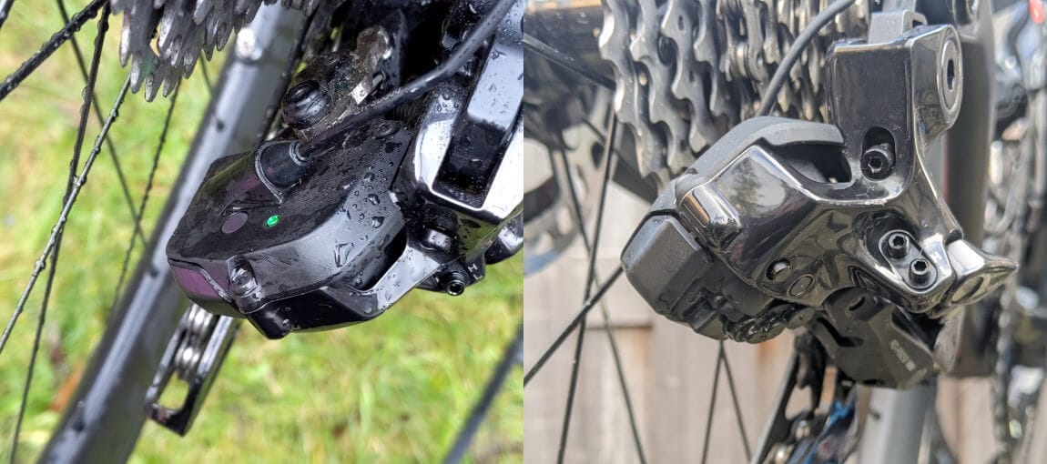 Derailleur function button and LED