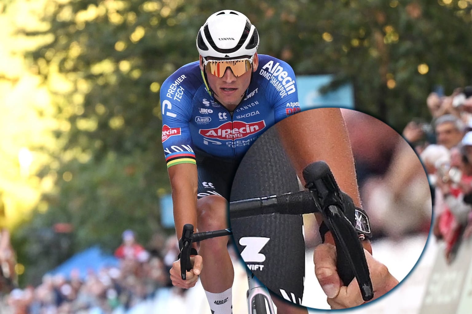 MvdP using the new shift levers in Luxembourg