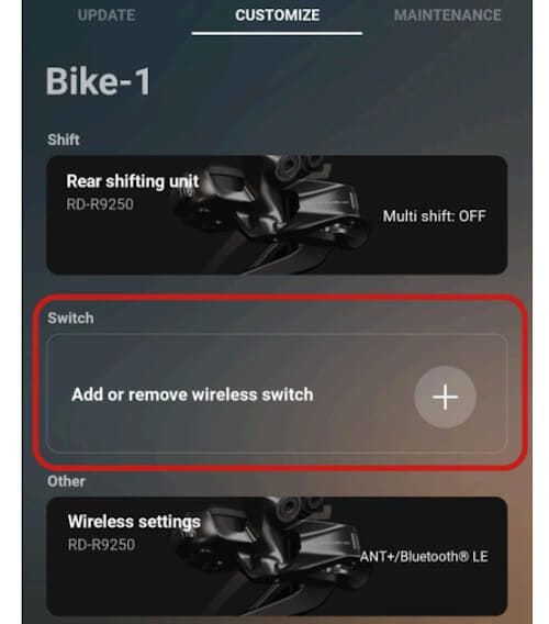 Add or remove wireless switch