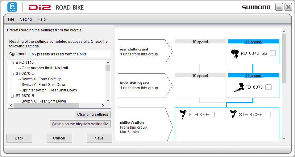 Read from a bike