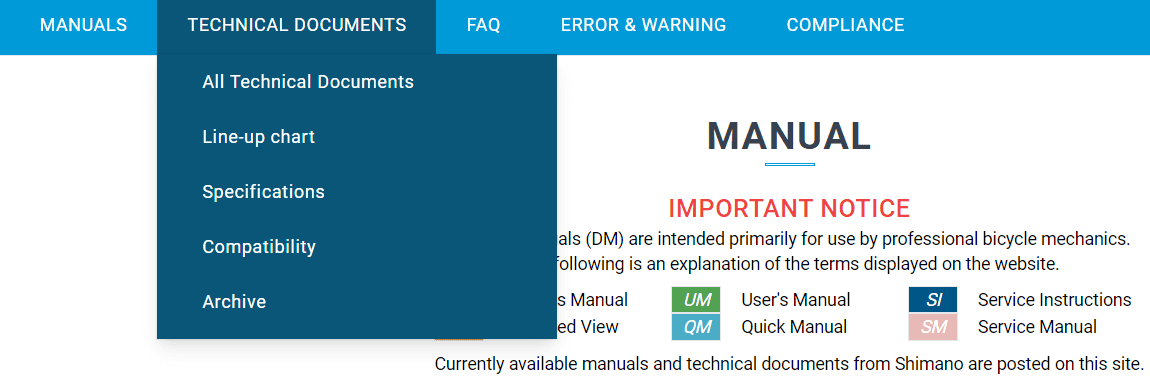 Technical documents