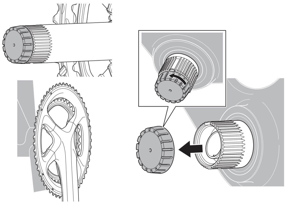 Insert the crankset