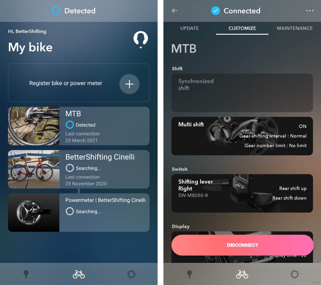 Connect to a bike