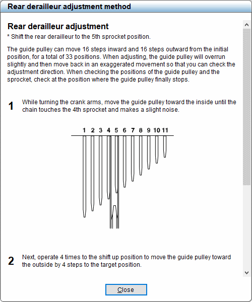 RD adjustment settings