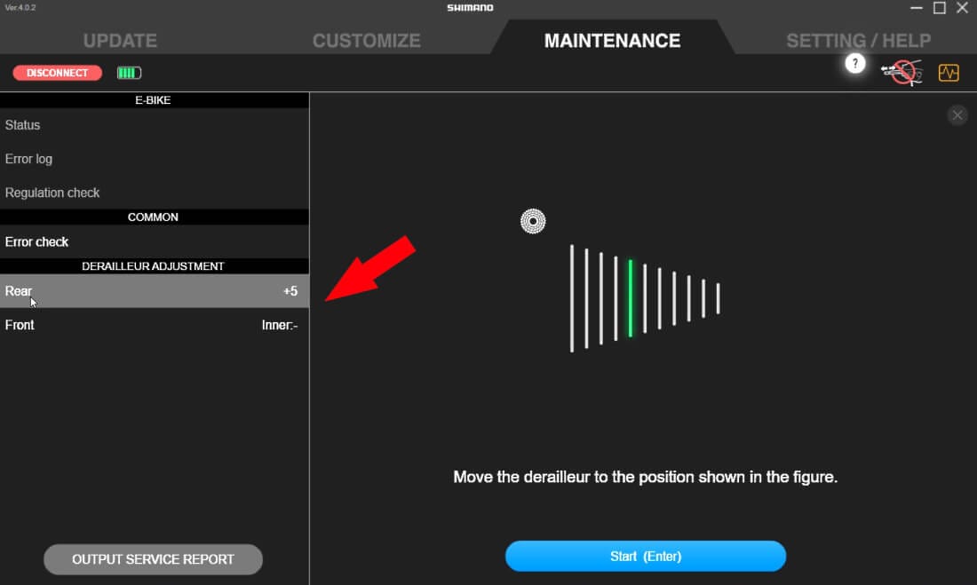 Adjustment start