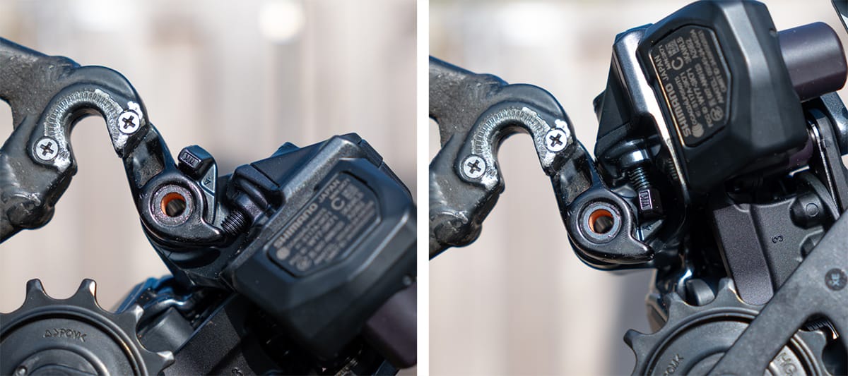 This is the wrong way to install an MTB rear derailleur